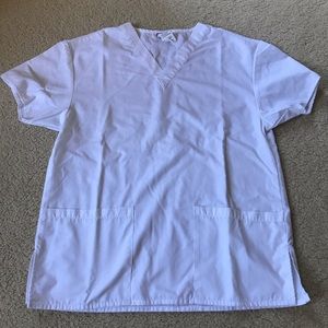 Dickies Scrub Top White Sz Small